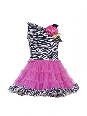 Rare Editions Pink Zebra Elbise
